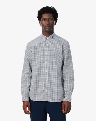 Camisa de corte regular de popel&iacute;n con cuadros escoceses
