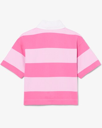 Polo de rugby oversized de algod&oacute;n de rayas