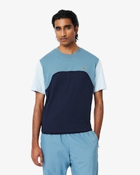 Camiseta de punto jersey de algodón con bloques de color