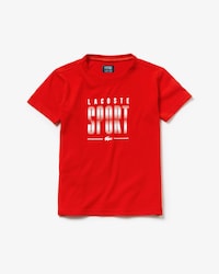 Camiseta de niño Lacoste SPORT Tennis en tejido de punto con inscripción y cuello redondo