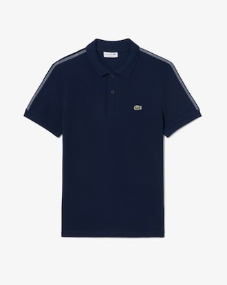 Polo de rayas con logotipo de corte regular