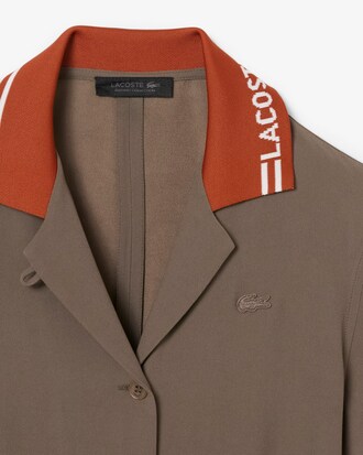 Vestido de piqu&eacute; con cuello polo y logotipo Runway