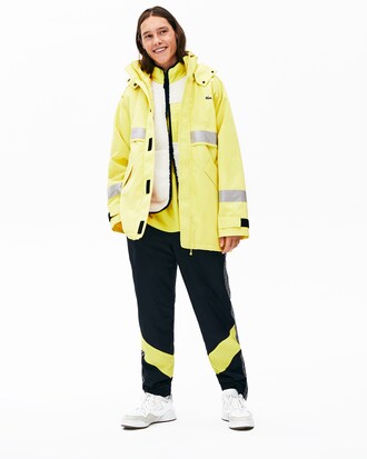 Parka unisex Lacoste LIVE en lona con franjas reflectantes