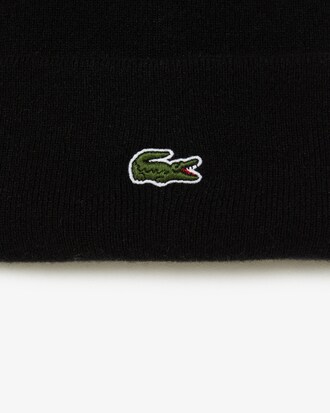 Gorro de lana con borde de canalé