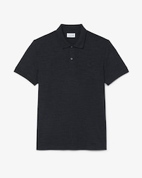 Polo de punto jersey de mezcla de lana de corte regular