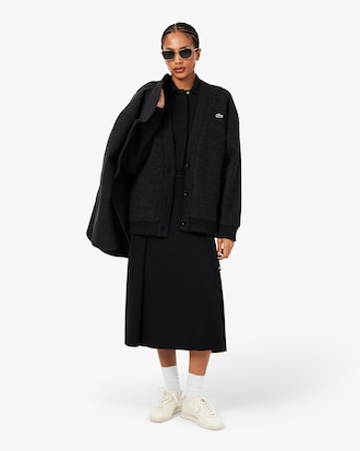 Chaqueta de punto oversize de lana hervida