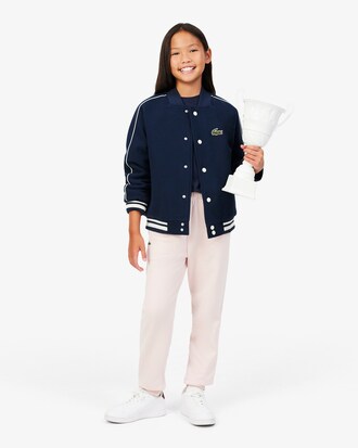 Chaqueta unisex con insignia y efecto de lana afieltrada