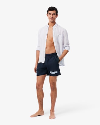 Short de ba&ntilde;o de largo medio estampado