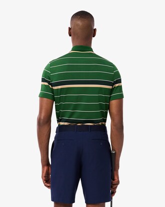 Polo de golf el&aacute;stico de rayas Ultra-Dry