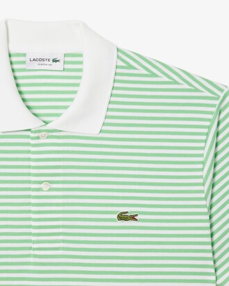 Polo de corte clásico de petit piqué de rayas L.12.12