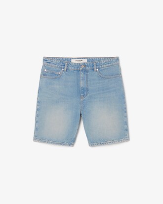 Bermudas denim de corte recto
