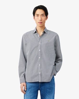 Camisa de corte regular de popel&iacute;n con cuadros escoceses