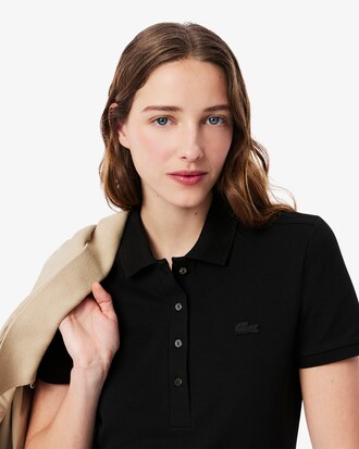 Vestido polo de corte ajustado de minipiqué elástico