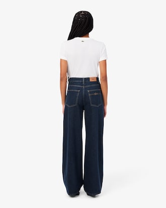 Jeans de talle alto con corte amplio