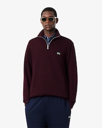 Sudadera de interlock con cuello alto y cremallera