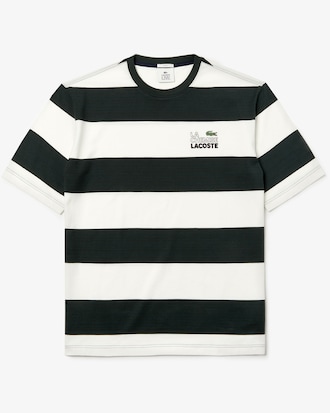 Camiseta unisex Lacoste LIVE de rayas con bordado La Chemise Lacoste