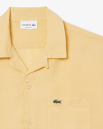 Camisa de corte holgado de lino