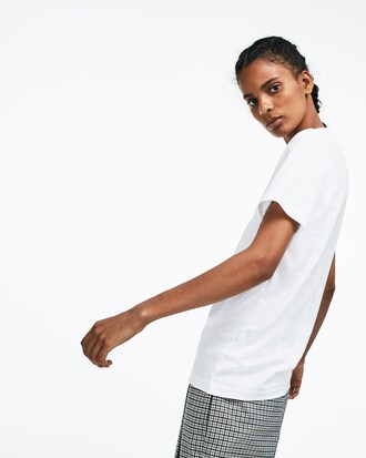 Camiseta unisex en tejido de punto de algodón con cuello redondo Lacoste LIVE