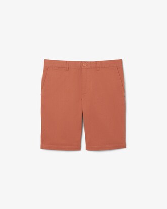 Pantalón chino corto de corte ajustado de algodón elástico
