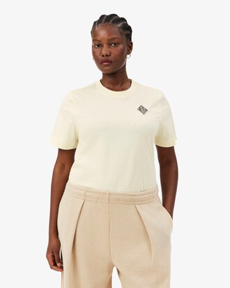 Camiseta de algod&oacute;n con insignia Lacoste