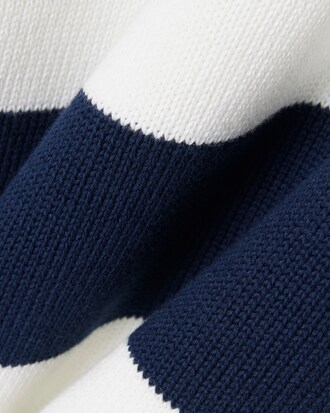 Jersey con cuello marinero de algod&oacute;n de rayas