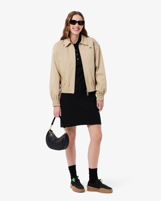 Vestido polo de corte ajustado de minipiqué elástico