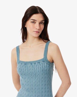 Vestido de punto con ochos con efecto lavado