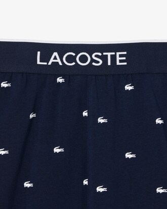 Pantal&oacute;n corto de pijama estampado de corte recto