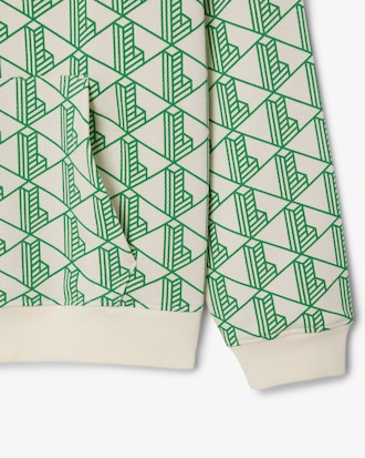 Sudadera con capucha de felpa con monograma