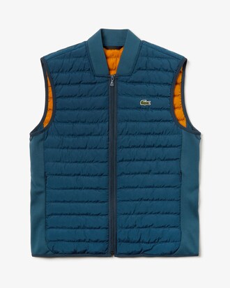 Chaleco acolchado ligero de hombre con cremallera plegable y combinable