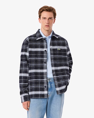 Sobrecamisa de algodón con cuadros escoceses