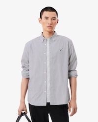 Camisa de corte regular de algodón de rayas