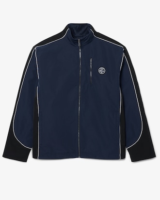 Chaqueta con bloques de color inspirada en los archivos