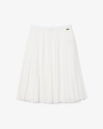 Falda de encaje plisada