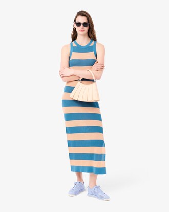 Vestido de algod&oacute;n de rayas