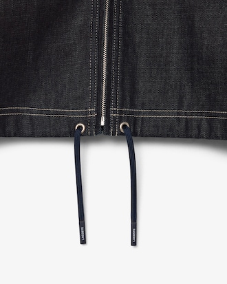 Chaqueta vaquera con cremallera oversize
