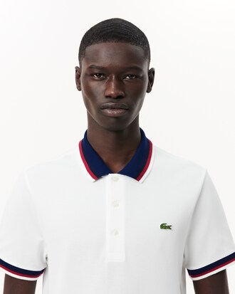 Polo de corte regular de minipiqué elástico