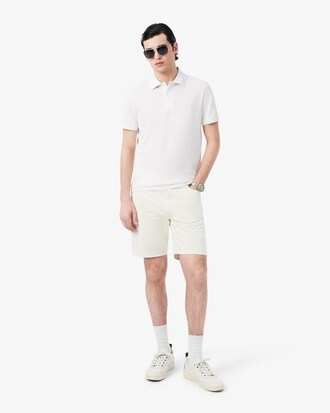 Polo Commuter de piqu&eacute; de corte ajustado con detalles de marca de jacquard