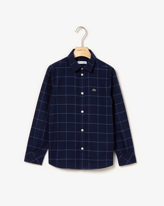 Camisa de niño en franela de cuadros