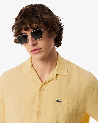 Camisa de corte holgado de lino
