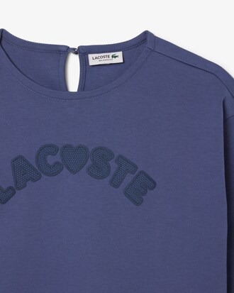 Camiseta de manga larga de algodón con detalles de la marca