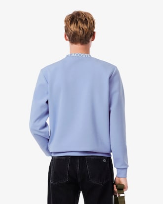 Sudadera de punto jersey con detalles de marca de jacquard