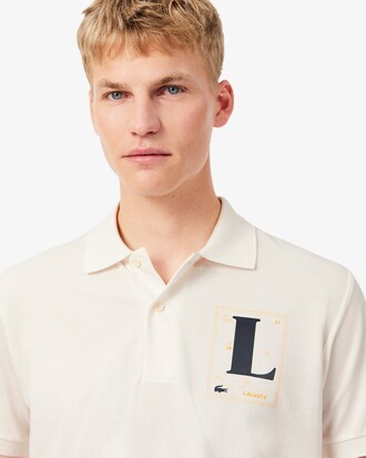 Polo de corte cl&aacute;sico de petit piqu&eacute; estampado