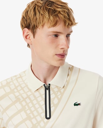 Polo de tenis estampado de corte ajustado Ultra-Dry