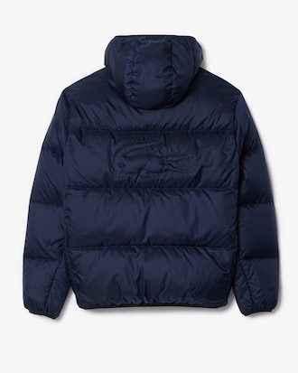 Chaqueta acolchada corta con capucha hidrófuga