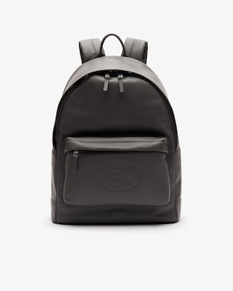 Mochila De Hombre L.12.12 Casual En Piel Con Inscripción En Relieve