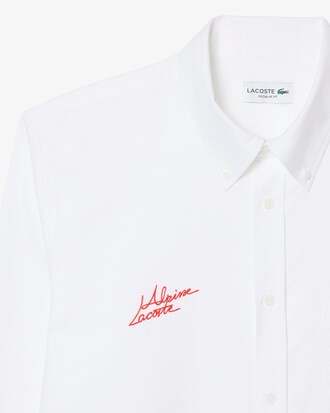 Camisa Oxford de corte regular Lacoste x Alpine