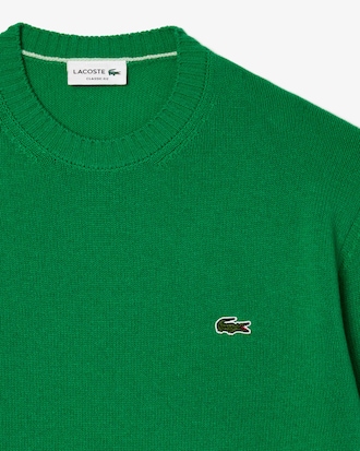 Jersey de cuello redondo de lana cardada