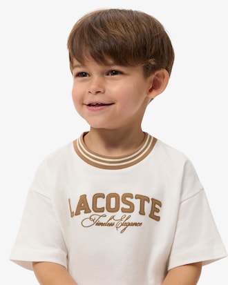 Camiseta de algod&oacute;n con detalles de marca Lacoste