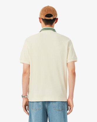 Polo con cuello de rayas de corte clásico fabricado en Francia
